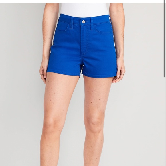 NWT OLD NAVY High-Waisted Wow Jean Shorts for Women -- 3-inch inseam Tanzanite - Picture 2 of 7